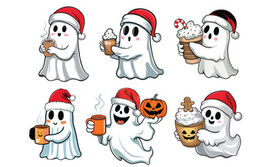 Christmas Ghosts with Hot Drinks and Pumpkin Bundle.