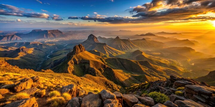 Ethiopian Ras Dashen:  A dramatic mountain silhouette emerges from the low light, captivating.