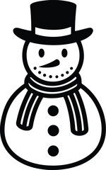 Charming Snowman Illustration Festive Winter Icon Vector Graphic