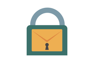 Illustration of a sealed letter symbolizing secure emails and online privacy. Ideal for concepts related to encryption, cybersecurity, or secure messaging platforms in a digital context.