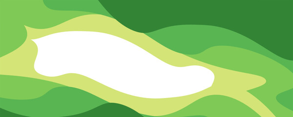Simple green background. flat green gradation. wavy background
