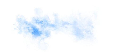 Airy cloud of blue smoke with soft swirls and watercolor texture on white background png. Universal element for cosmetics, wellness, banners, creative and modern illustrations.