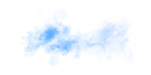 Airy cloud of blue smoke with soft swirls and watercolor texture on white background png. Universal element for cosmetics, wellness, banners, creative and modern illustrations.