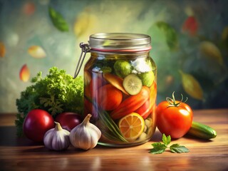 Still Life Photography: Jar of Water, Vegetables, Documentary Style
