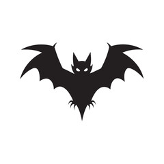 Vampire Bat Flying With Spread Wings Silhouette