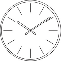 Simple line art illustration of a wall clock