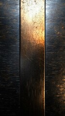 Close-up of brushed metal surface with gradients of gold and bronze hues, showcasing texture and industrial style, perfect for backgrounds and abstract art.
