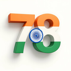 78th India Independence Day Typography India 78 Year of Freedom India Independence Day Advertisement
