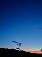 Moon at the night sky