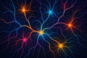 Abstract Network of Neural Connections Representing Generative AI Creativity