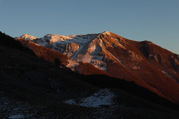 mountain landscape with snow