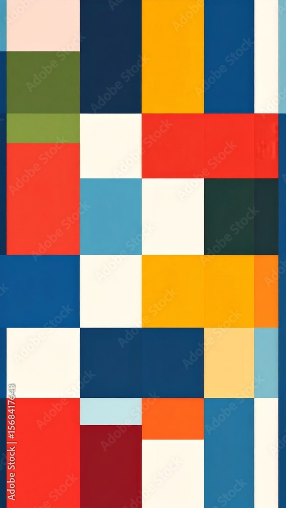 Aufkleber abstract geometric colorful blocks background