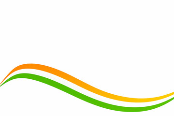 Fototapeta premium India Independence Day Greeting Post With Indian Tricolor Wave Background India Day Advertisement