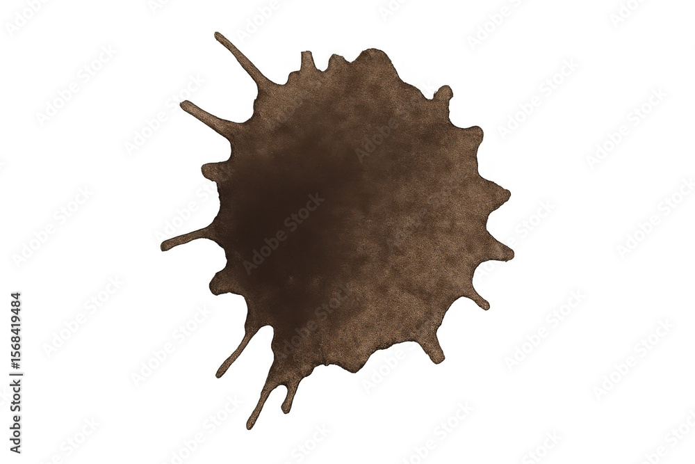 Poster isolated brown splashing liquid on transparent background, perfect for adding a messy touch to desig
