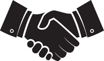 Business handshake vector illustration showing agreement between two businessmen in partnership and cooperation