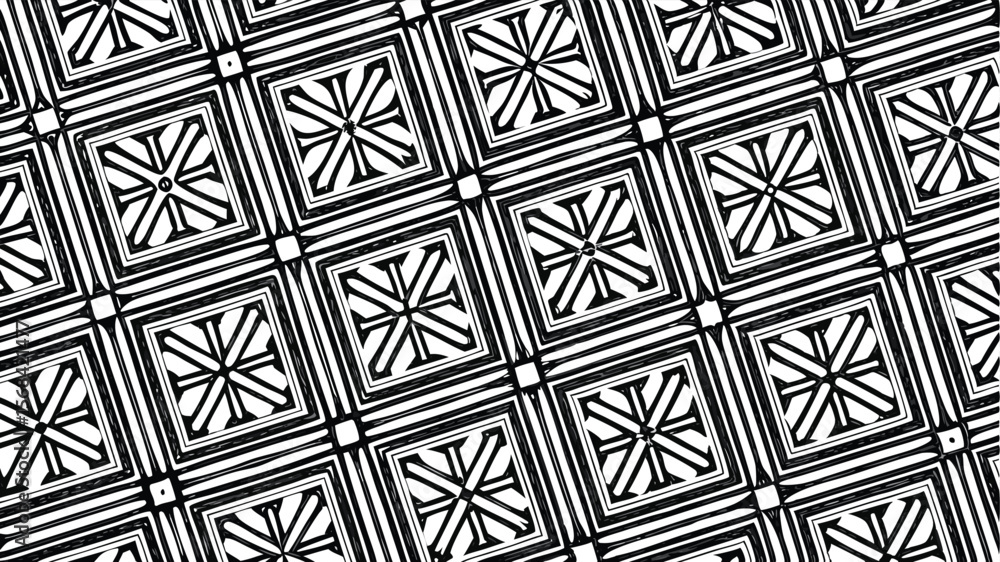 Poster elegant black and white geometric pattern seamless design element for versatile applications
