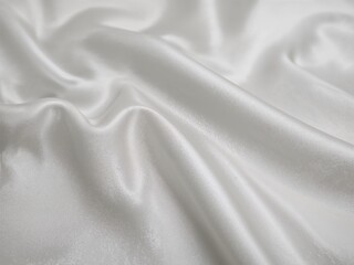 Obraz premium Smooth White Satin Cloth with Soft Folds