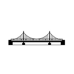 Skyline Span: A striking monochrome portrayal of an architectural marvel, a majestic bridge gracefully spans across the horizon, showcasing its structural prowess against the backdrop.