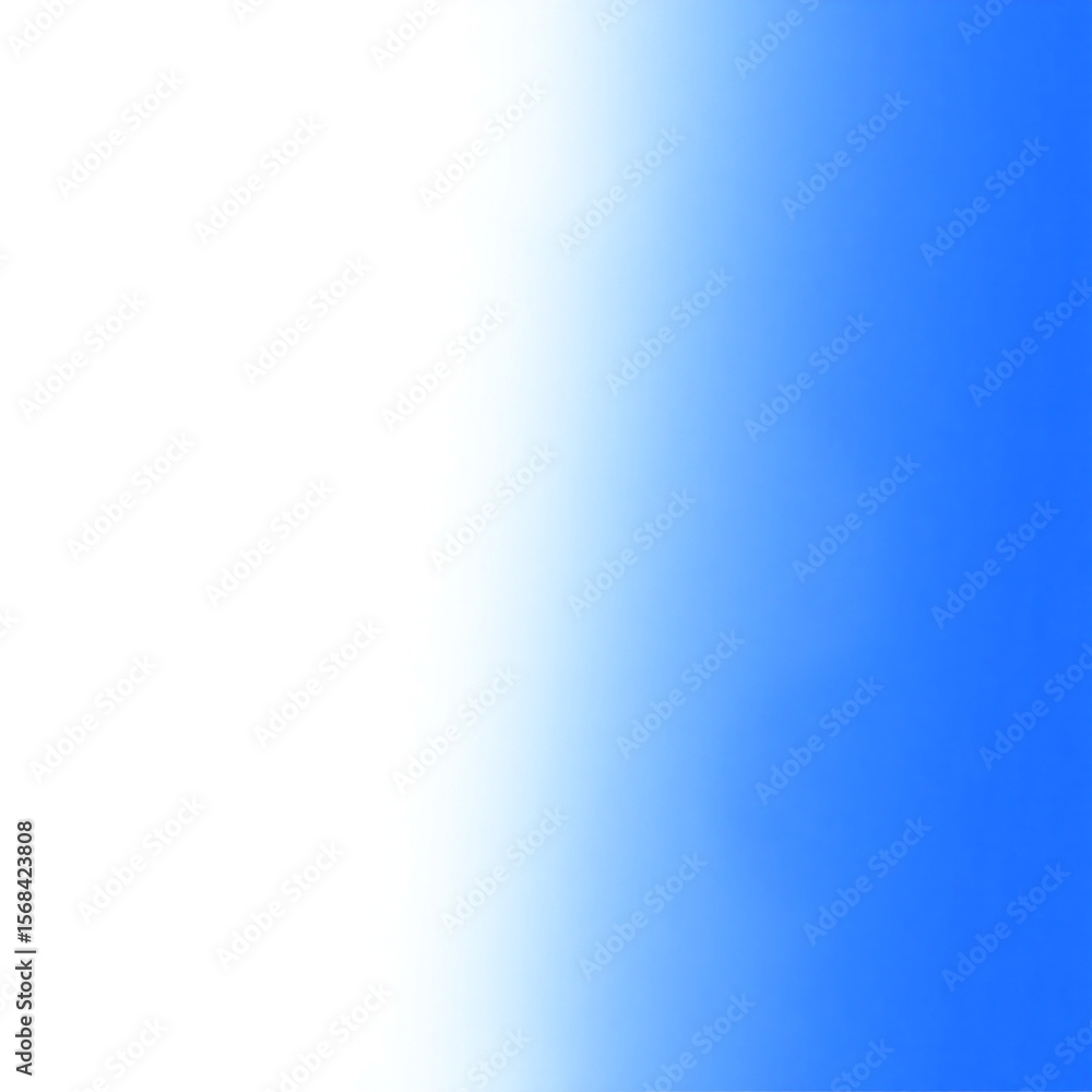 Poster a gradient background transitioning from white to light blue to a solid darker blue on the right sid