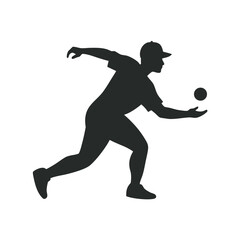 Fielder Throwing Ball With Focus Silhouette