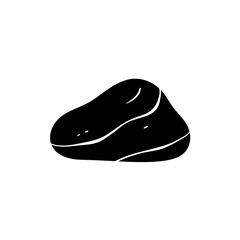 Zen Stone Silhouette: A smooth zen stone silhouette, embodying calm, balance, and simplicity.