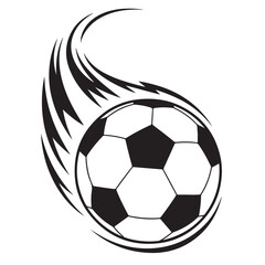 Black and white foot ball vector illustration for sport game activity