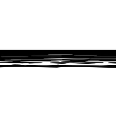 Ink Stroke Horizon: A simple yet evocative ink stroke evokes the vastness of a horizon, a line that suggests the meeting of sky and sea in a minimalistic display.