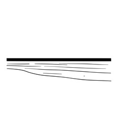 Abstract Water Horizon: Minimalist line art depicting a serene water horizon, suggesting tranquility and calmness.  The simplicity invites interpretation and reflection. 