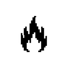 Fototapeta premium Pixelated Flames: A stylized, pixelated representation of flames against a neutral backdrop, capturing the essence of fire in a minimalist aesthetic.