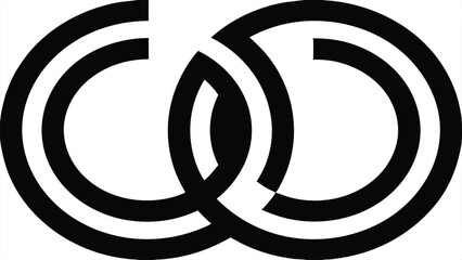 Interlocking geometric circles graphic with transparency suitable for modern branding