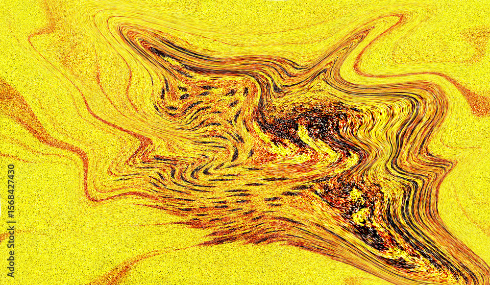 Poster abstract swirling yellow and red texture with a dynamic flowing pattern