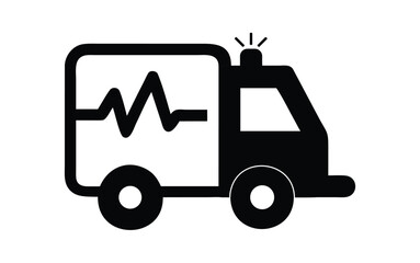 Ambulance Icon in Solid and Outline Style – Emergency Medical Transport Vector