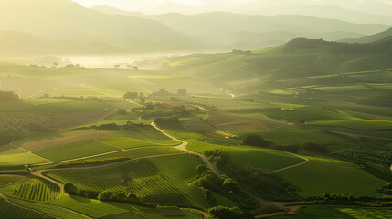 Aerial photography showcasing expansive farmland, cultivated fields, and rural landscapes, ideal for visualizing concepts like land lease, agricultural development, sustainable farming, and farmland i