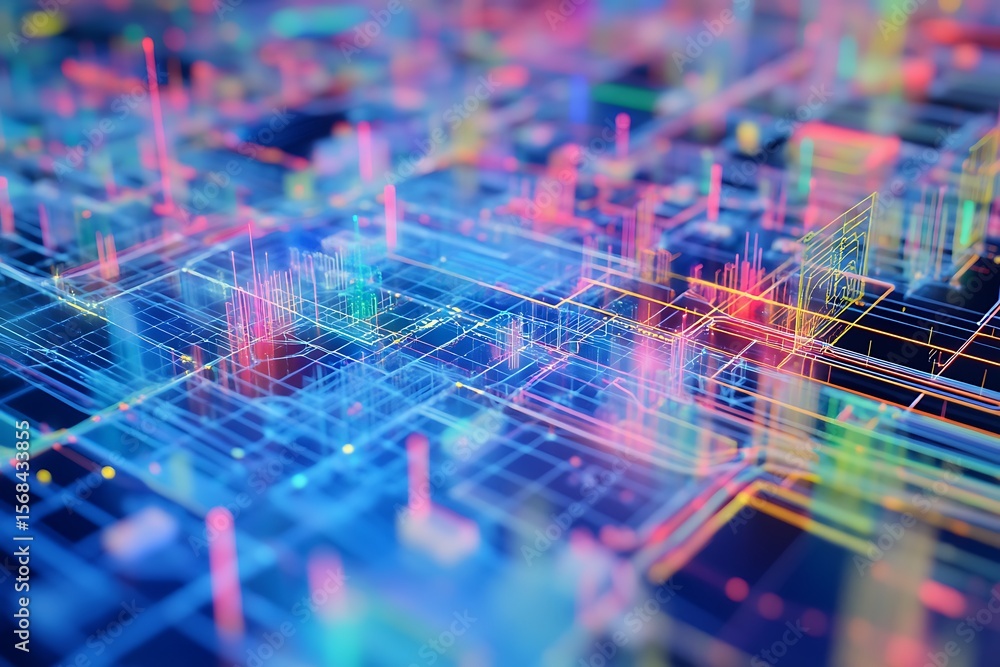 Poster wireless public wi-fi mesh grid spanning across autonomous smart city zones