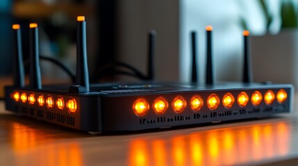Router with lights.