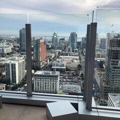 Rooftop view of metropolitan City skyline in San Diego California 