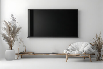 Modern TV in Minimalist Living Room
