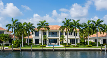 Fototapeta premium Luxury Waterfront Mansion