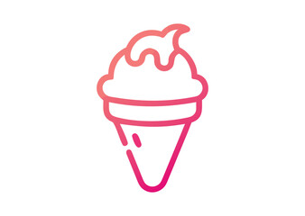 Ice cream Vector, Ice cream Icon Illustration