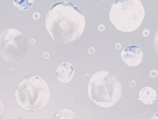 Hand Drawn Dots. Shibori Print. Grey Background.