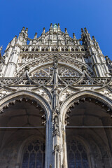 Front facade of the historic St. Jan church in Den Bosch, Netherlands