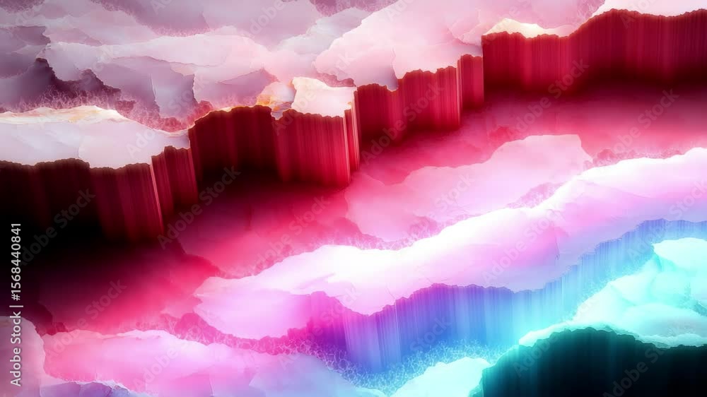 Poster abstract pink and gray textured background resembling soft clouds and waves in a layered composition