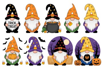 halloween monsters set