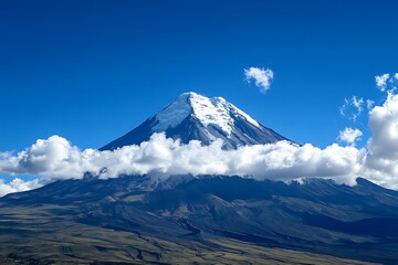 Fototapeta premium a dramatic mountain peak