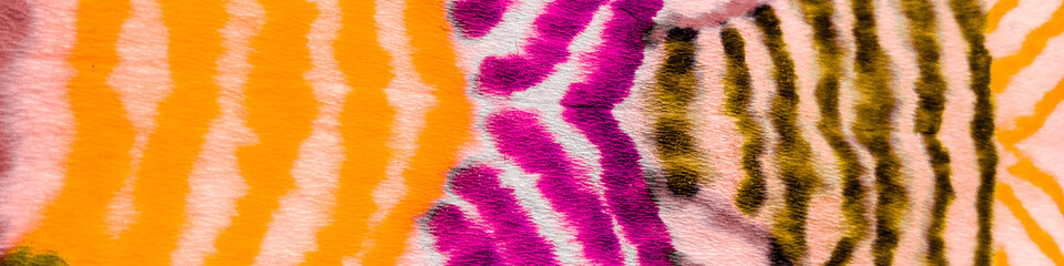 White Tie Dye Pattren. Orange Textured Paint.