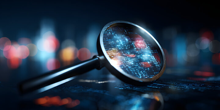 Cybercrime Investigation, Digital Forensics, Online Security, Internet Police, Computer Crime Scene, Bokeh Background, High-Tech Investigation, Data Breach, Cybersecurity, Network Security