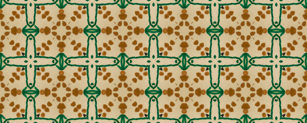 Ethnic Ornament. Retro Polka Wallpaper. Colour