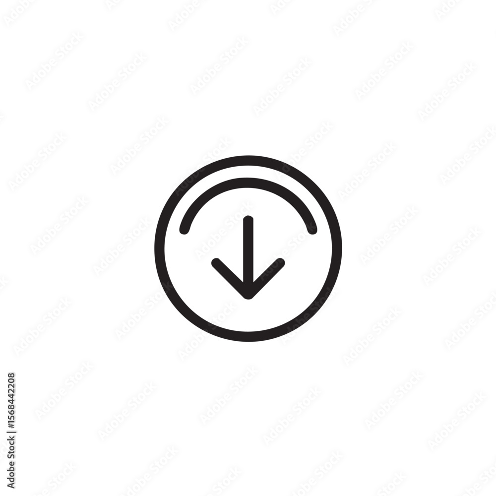 Aufkleber icon for downloading files to your device interface