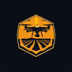 Drone Farm Aerial Survey Sunset.