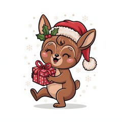 santa claus with reindeer